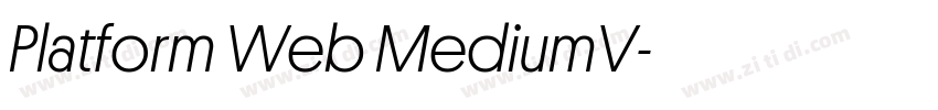 Platform Web MediumV字体转换